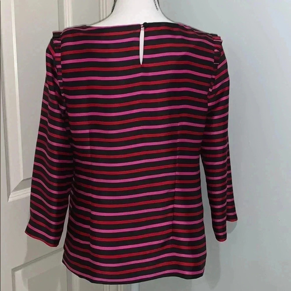 Talbots Multicolored Striped Blouse 3/4 - Picture 3 of 5